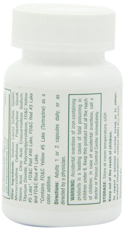 Poly Iron Capsules 150 mg - Dietary Supplement (100 caps) | Cypress Pharmaceutical #185-01