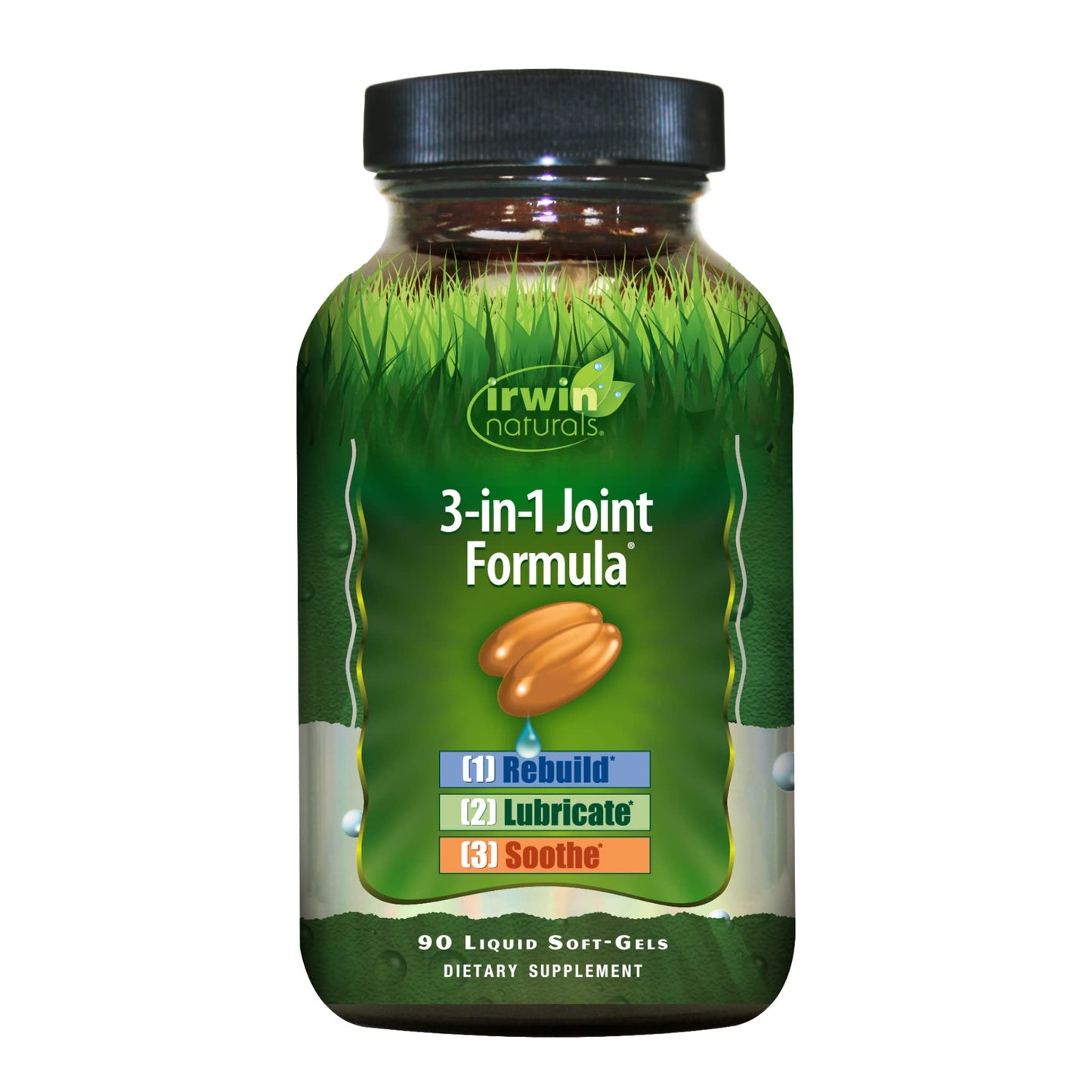 Irwin Naturals 3in-1 Joint Formula | Glucosamine, Turmeric & Boswellia | 90 Softgels