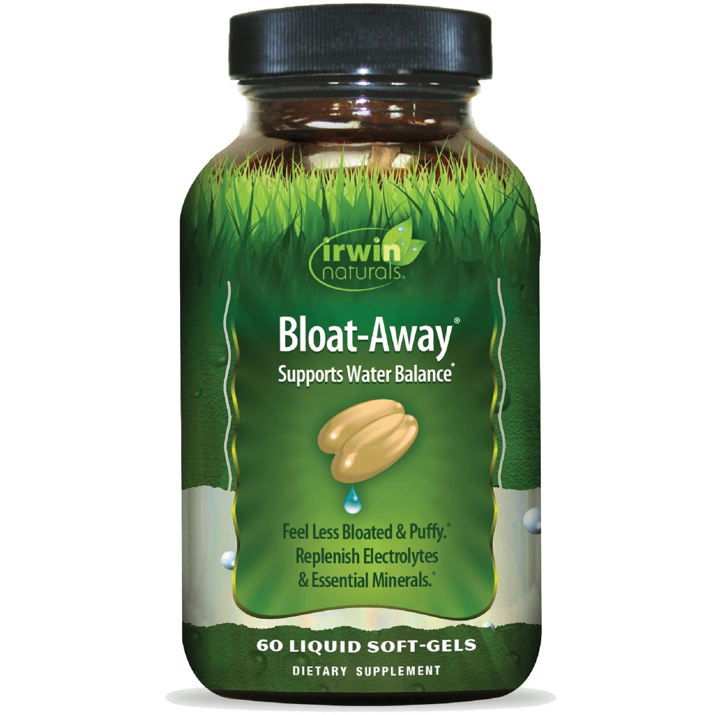 Irwin Naturals Bloat-Away - Water Balance & Electrolyte Support | 60 Liquid Soft-Gels