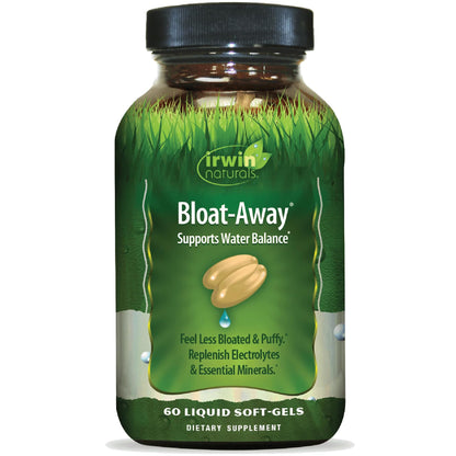 Irwin Naturals Bloat-Away - Water Balance & Electrolyte Support | 60 Liquid Soft-Gels