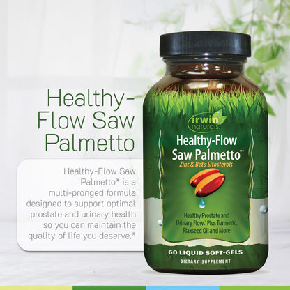 Irwin Naturals Healthy Flow Saw Palmetto – Prostate & Urinary Support, 60 Liquid Softgels