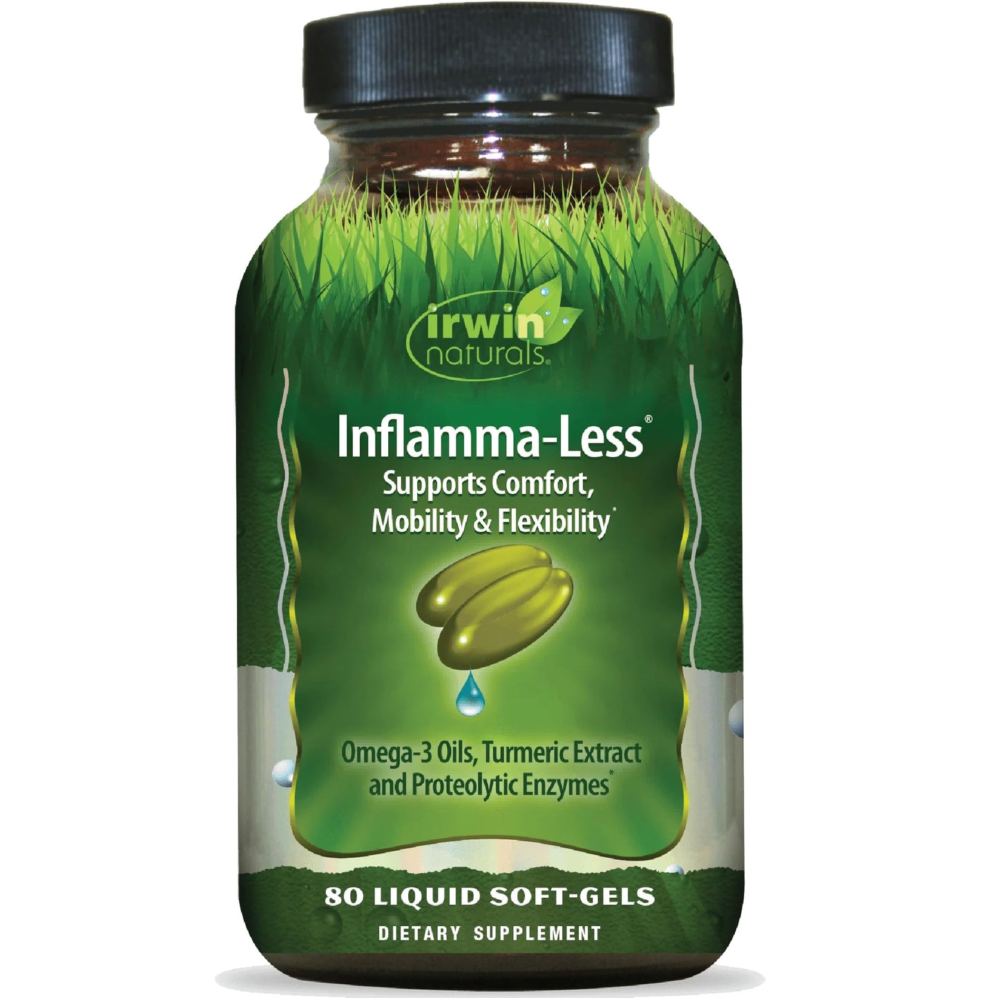 Irwin Naturals Inflamma-Less 80 Liquid Softgels – Comfort, Mobility & Flexibility