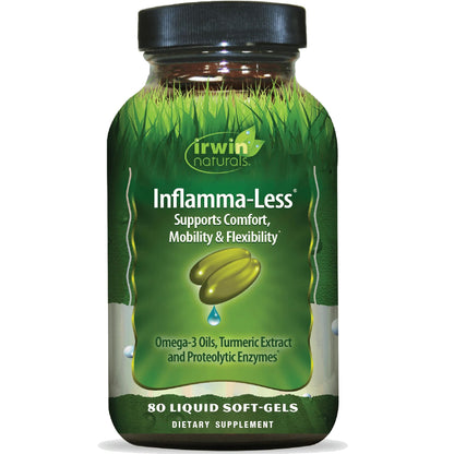 Irwin Naturals Inflamma-Less 80 Liquid Softgels – Comfort, Mobility & Flexibility