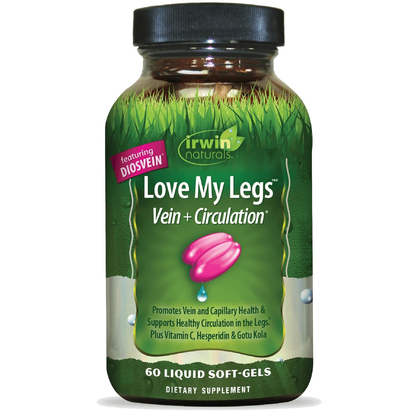 Irwin Naturals Love My Legs - 60 Liquid Softgels | Supports Leg Veins, Capillaries & Circulation