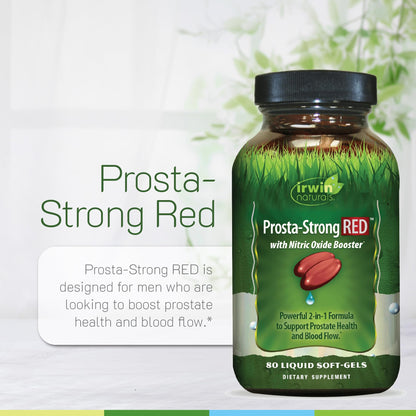Prosta-Strong RED with Nitric Oxide Boosters – Prostate Health Support | 80 Softgels