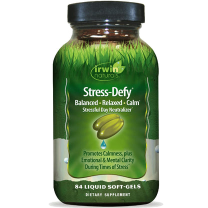 Irwin Naturals Stress-Defy Sleep PM – 2-in-1 Ashwagandha & Melatonin, 50 Liquid Soft-Gels
