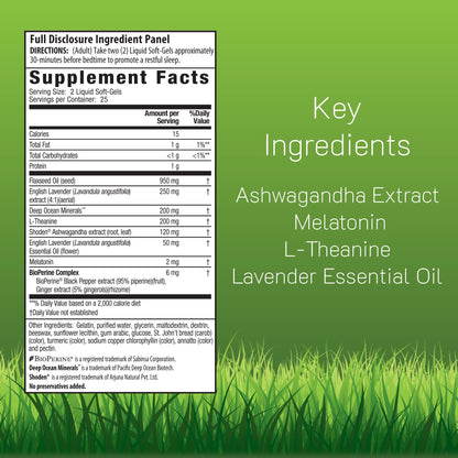 Irwin Naturals Stress-Defy Sleep PM – 2-in-1 Ashwagandha & Melatonin, 50 Liquid Soft-Gels