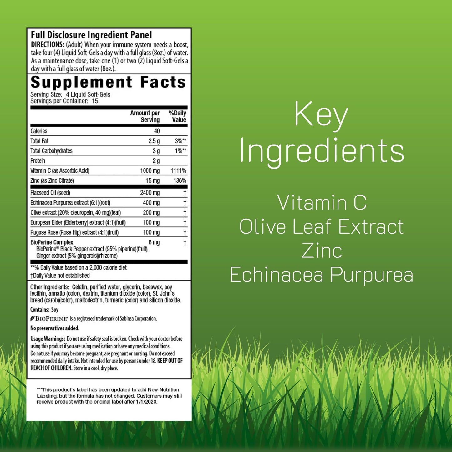 Irwin Naturals Urgent Rescue Mega Vita-C – 60 Liquid Softgels, 1,000 mg Vitamin C for Immune Support