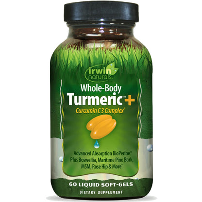 Irwin Naturals Whole-Body Turmeric+ 60 Softgels | BioPerine