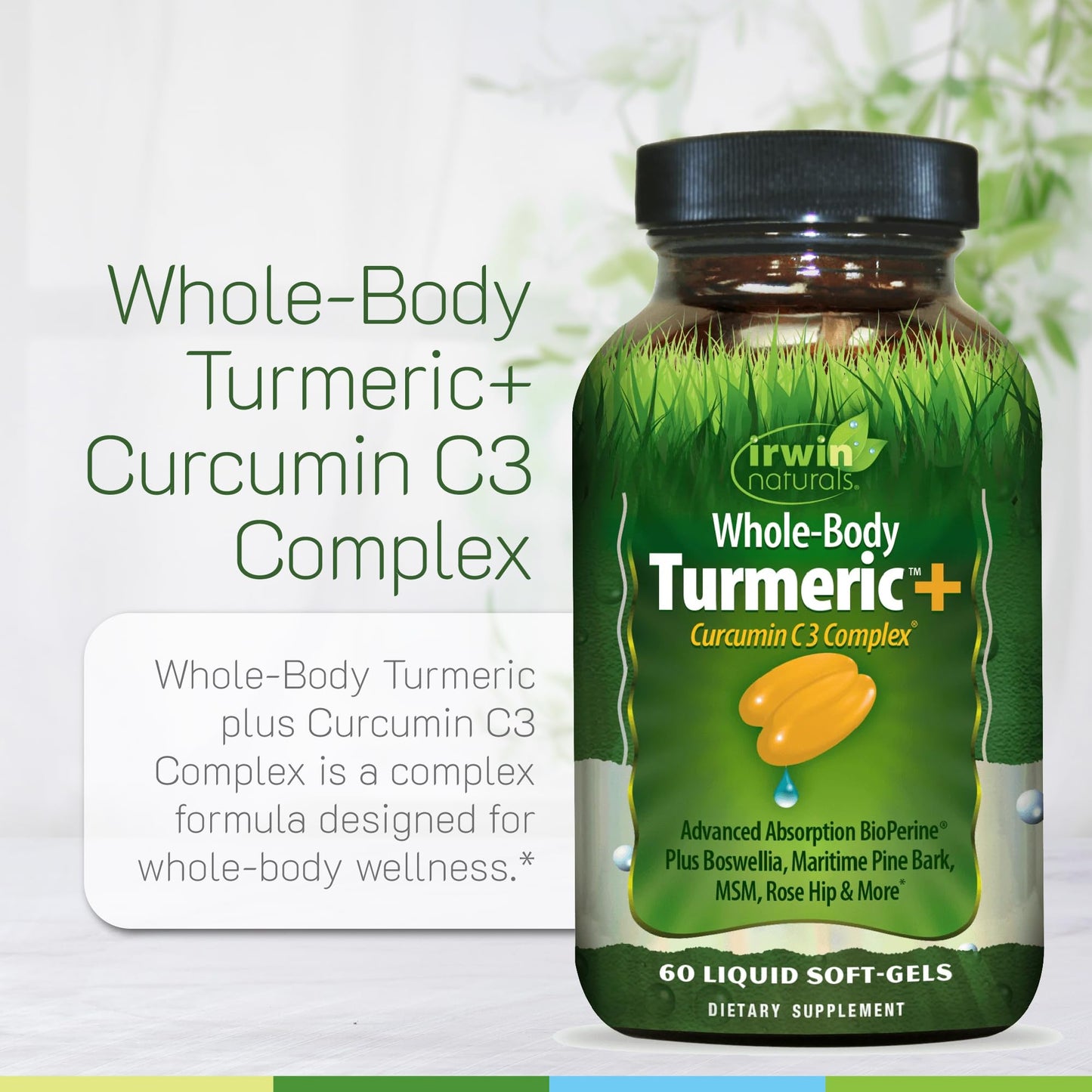Irwin Naturals Whole-Body Turmeric+ 60 Softgels | BioPerine