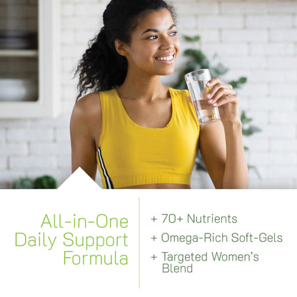 Irwin Naturals Women’s Living Green Liquid-Gel Multi – 70 Nutrients, Omega Oils & Greens Blend | 120 Softgels