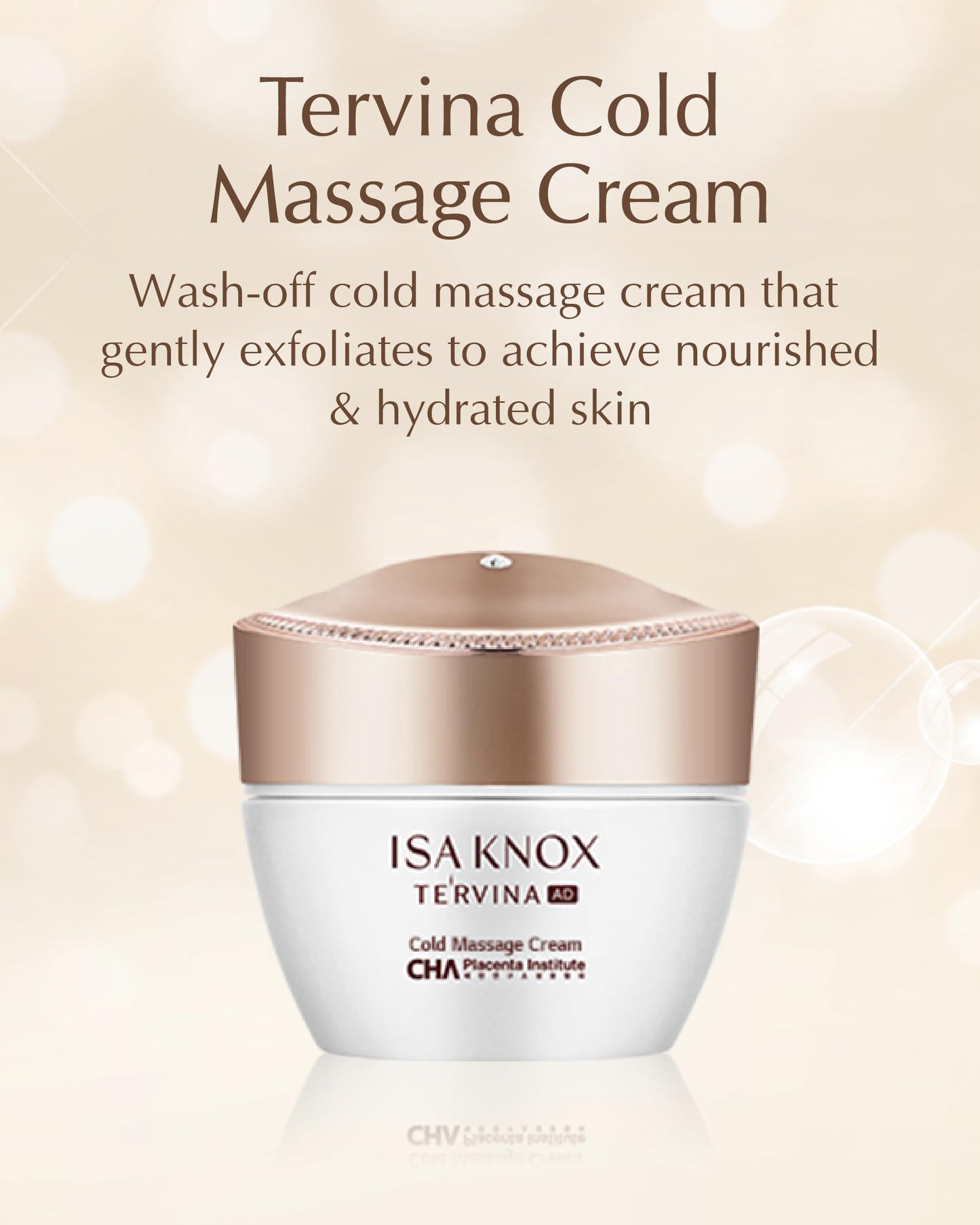 ISA KNOX Tervina Cold Massage Cream (6.76 fl oz) – Luxurious Exfoliating & Hydrating Wash-Off Gommage with rHPP-8