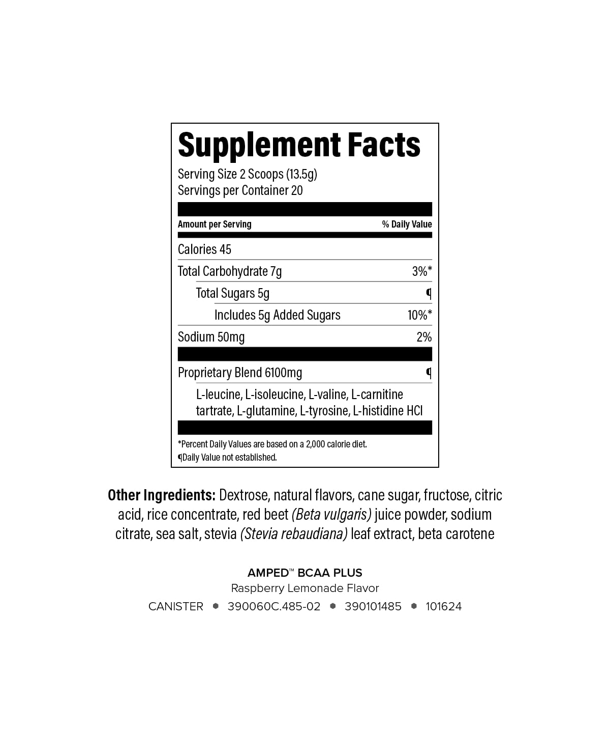 Isagenix AMPED BCAA Plus Raspberry Lemonade – Fat-Burning & Endurance (9.5 oz, 20 Servings)