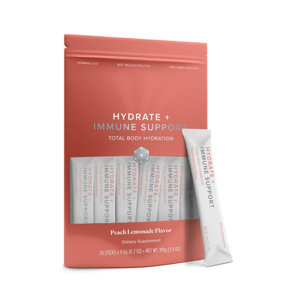 Isagenix Hydrate + Immune Support — Peach Lemonade Electrolyte Drink