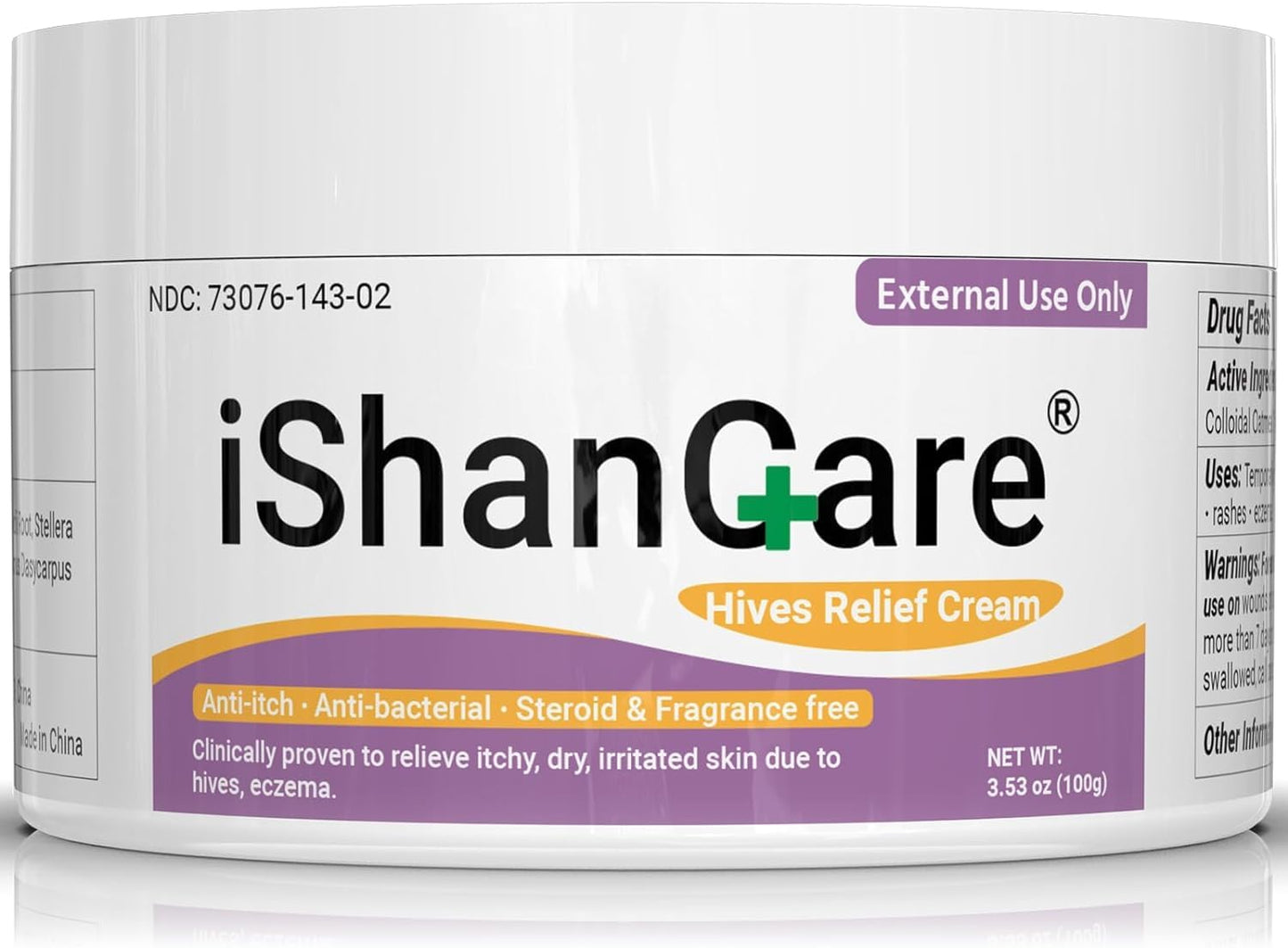 ishancare Urticaria Cream — Fast Acting Relief for Hives & Itchy Skin (3.53 oz)