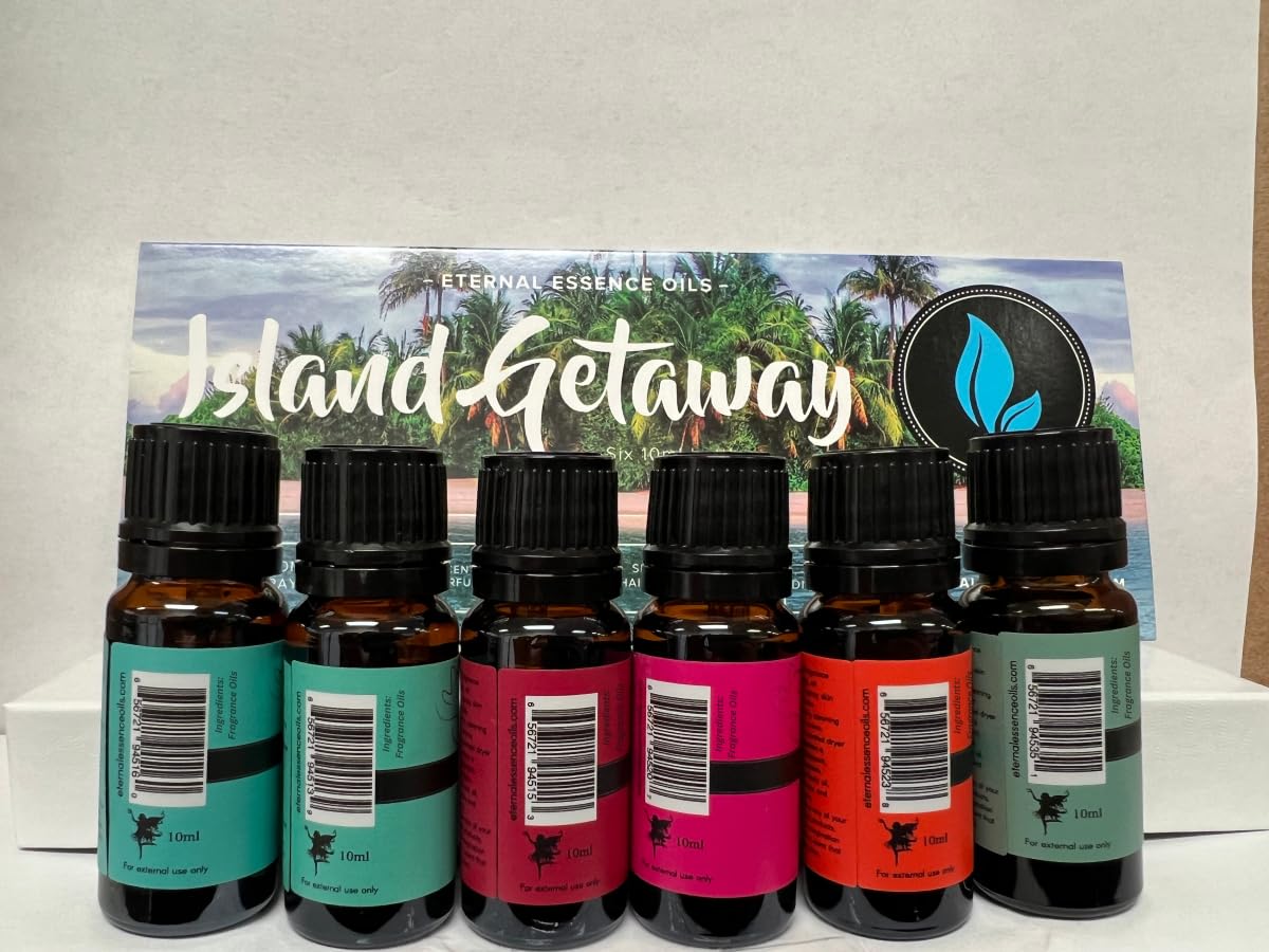 Eternal Essence Oils Island Getaway Set – 6 Premium Fragrance Oils (10ml each)