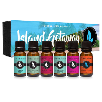 Eternal Essence Oils Island Getaway Set – 6 Premium Fragrance Oils (10ml each)