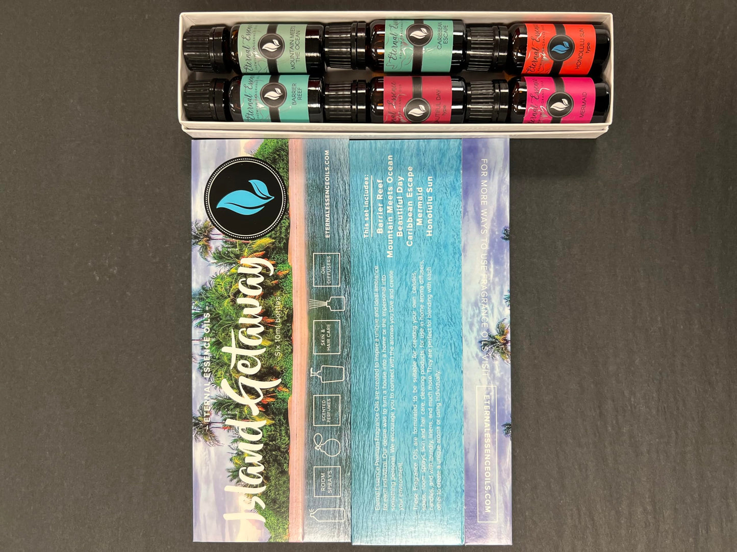 Eternal Essence Oils Island Getaway Set – 6 Premium Fragrance Oils (10ml each)