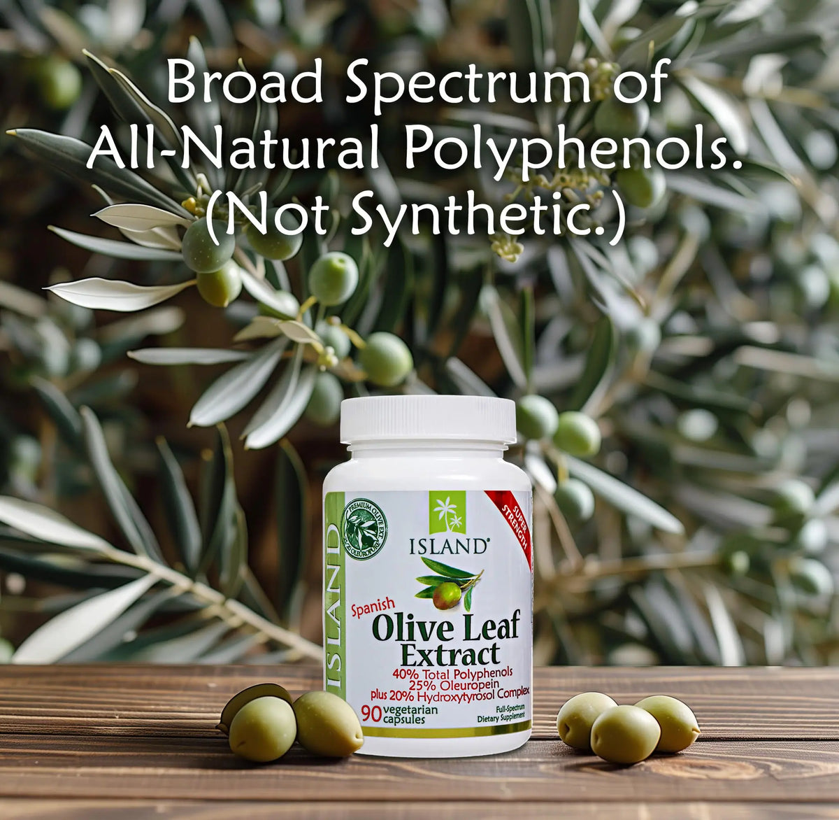 Island Nutrition Olive Leaf Extract Capsules – 25% Oleuropein, 40% Polyphenols, 20% Hydroxytyrosol Complex – 90 Capsules, Spain-Grown BritishVita | Premium UK Vitamins & Wellness Supplements