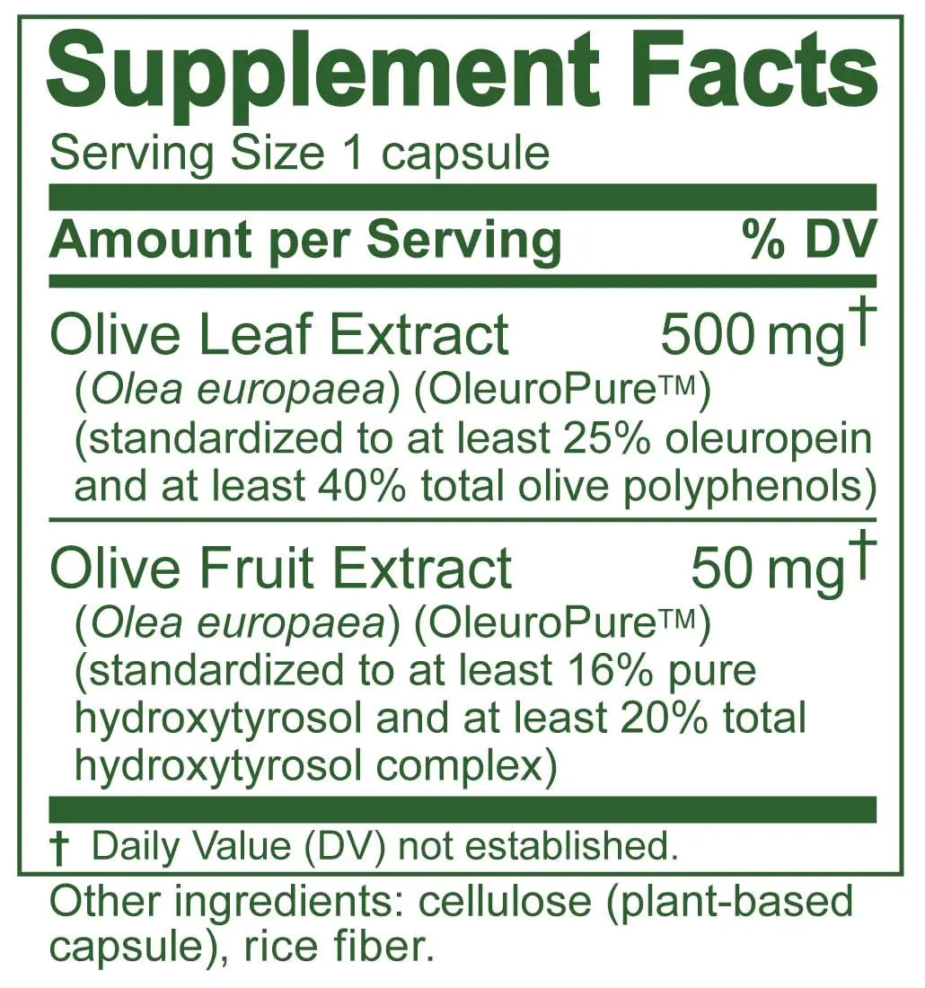 Island Nutrition Olive Leaf Extract Capsules – 25% Oleuropein, 40% Polyphenols, 20% Hydroxytyrosol Complex – 90 Capsules, Spain-Grown BritishVita | Premium UK Vitamins & Wellness Supplements