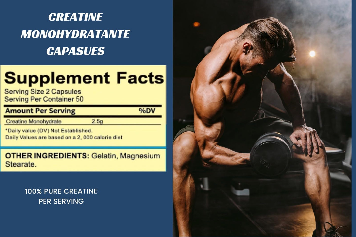 ISMA Creatine Monohydrate Capsules – Build Muscle, Strength & Performance (100 Capsules)