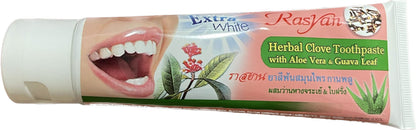 Isme Rasyan Herbal Clove Toothpaste with Aloe Vera & Guava Leaf, 100 g, White