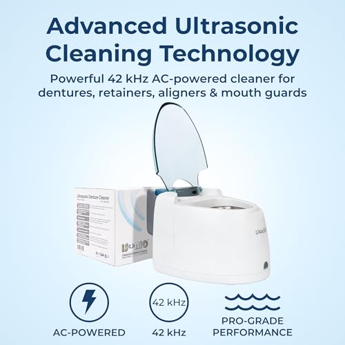 iSonic F3900 Ultrasonic Denture & Retainer Cleaner – 42 kHz, 200 ml Tank