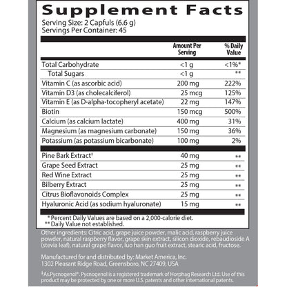 Isotonix OPC-3 Beauty Blend – Pycnogenol, Grape Seed & Hyaluronic Acid for Skin Hydration & Elasticity