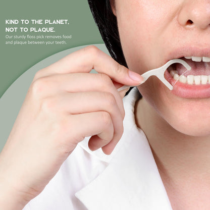 Isshah Floss Picks 300 Count - Plant-Based Mint Floss for Gum Health