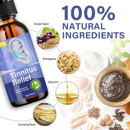 ITECFREELY Tinnitus Relief Drops – Natural Ear Ringing Relief for Men & Women (2 Fl Oz)