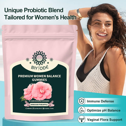 Itiban Women's Balance Gummies – Pineapple Probiotics, Immune Support, Vegan & Gluten-Free