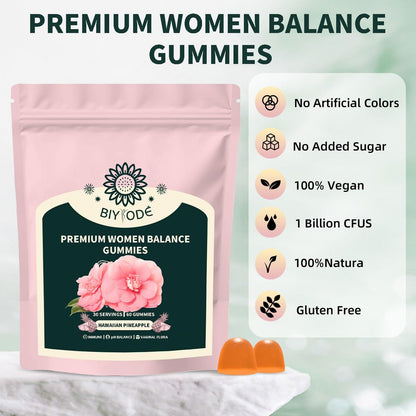 Itiban Women's Balance Gummies – Pineapple Probiotics, Immune Support, Vegan & Gluten-Free