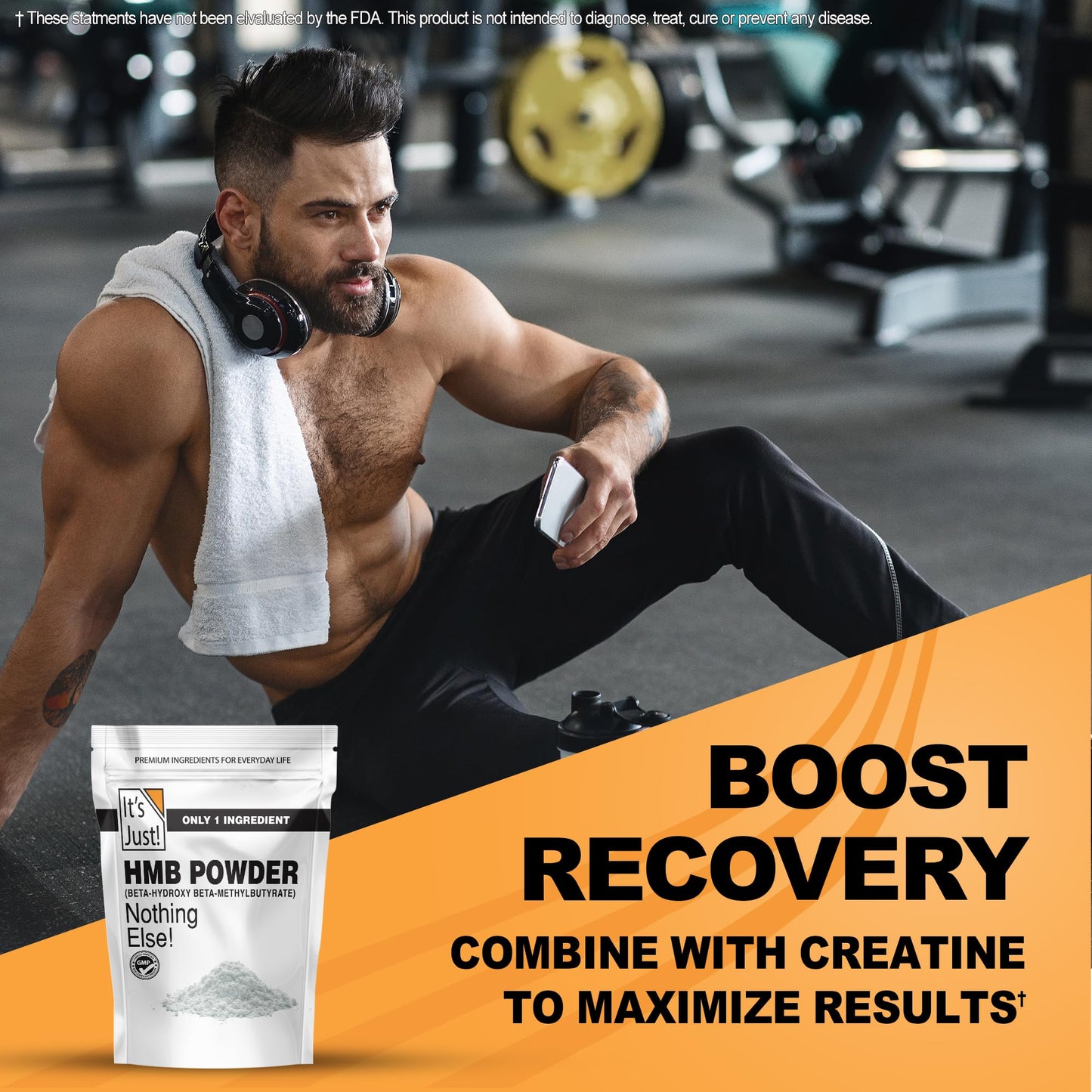It's Just! HMB Powder 250g – Calcium HMB, Gluten Free, Keto Friendly