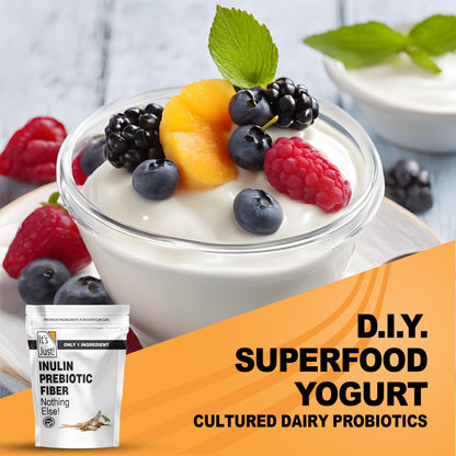 It's Just! Inulin Prebiotic Fiber – Gut Health, Water-Soluble Chicory Root (Vegan/Keto)