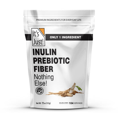 It's Just! Inulin Prebiotic Fiber – Gut Health, Water-Soluble Chicory Root (Vegan/Keto)
