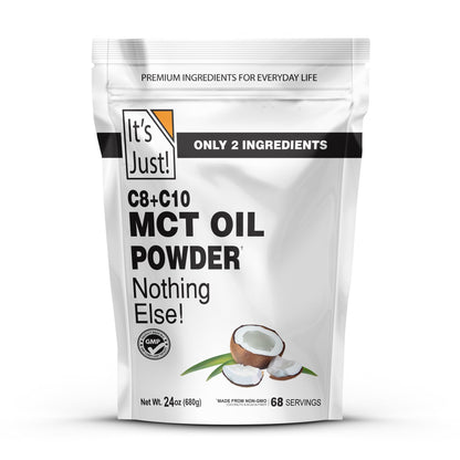 It's Just MCT Oil Powder with Prebiotic Fiber — 1.5lb, 70% C8 / 30% C10, Fast Fuel for Body & Brain, Keto Coffee Creamer, Non-GMO, Heavy Metal Tested