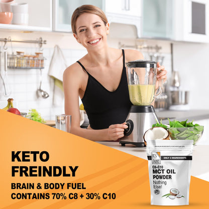 It's Just MCT Oil Powder with Prebiotic Fiber — 1.5lb, 70% C8 / 30% C10, Fast Fuel for Body & Brain, Keto Coffee Creamer, Non-GMO, Heavy Metal Tested