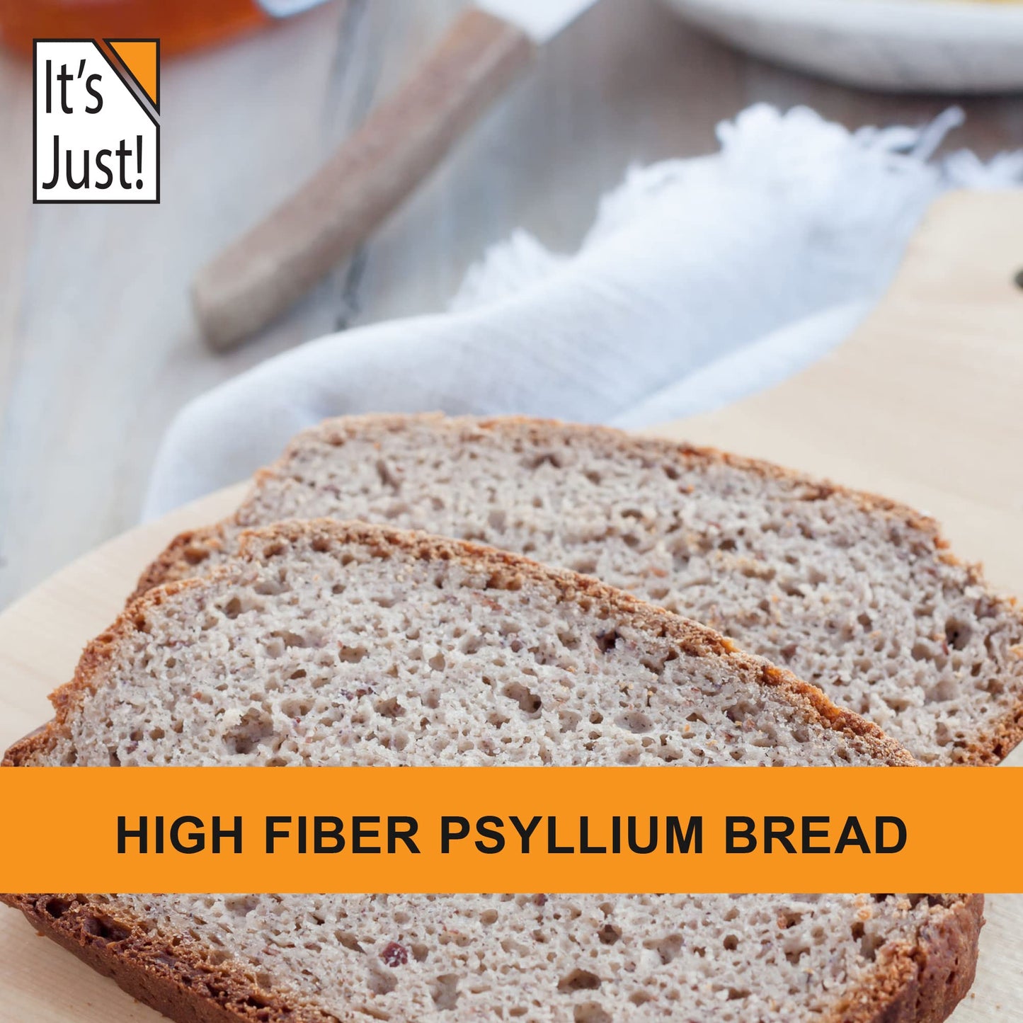 It's Just! Psyllium Husk Powder - Easy Mixing Dietary Fiber, Keto Baking, Non-GMO 10oz