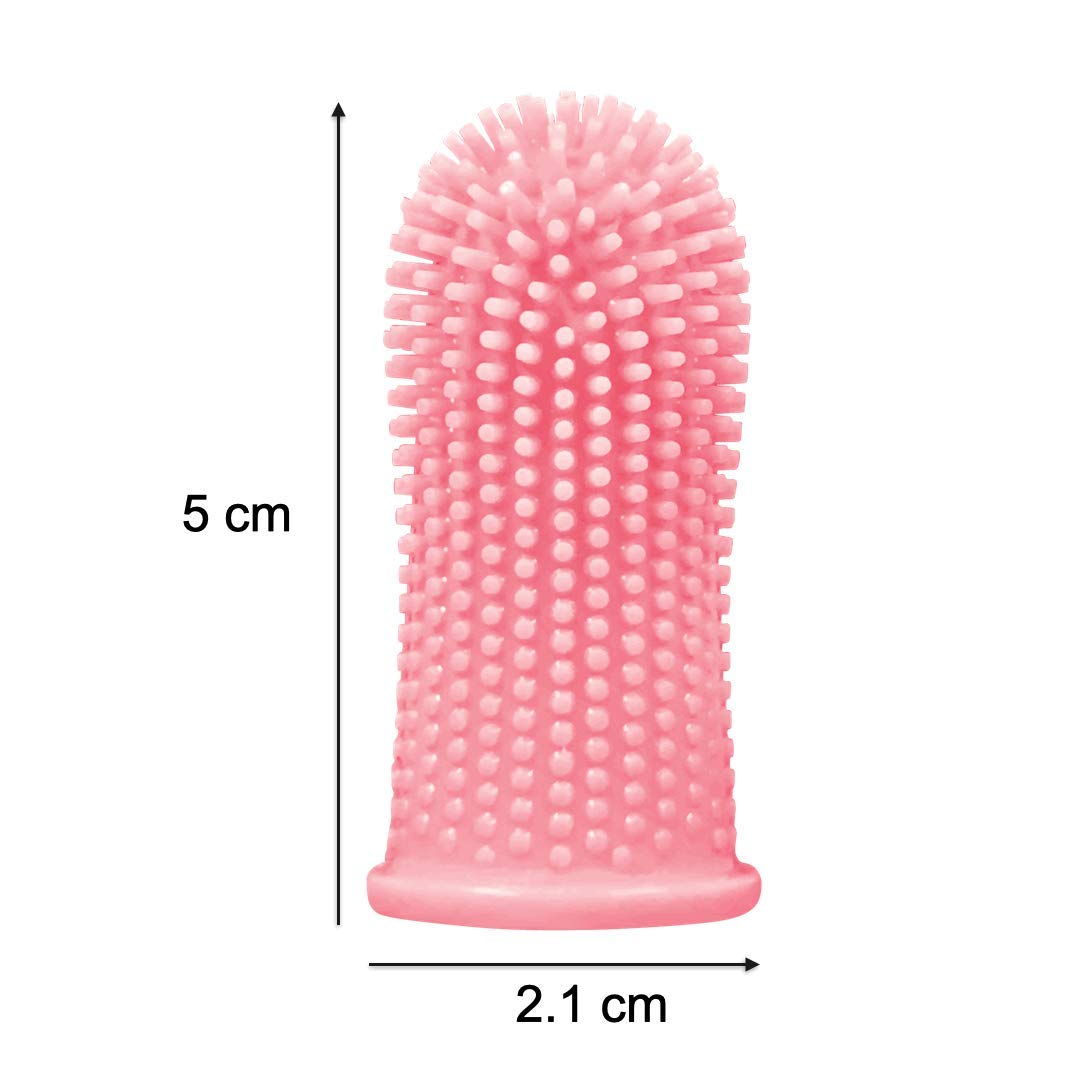 Itsy Bitsy Baby Toothbrush Set (2) – 360° Silicone Toothbrush for 6–12m & 1–2y (Pink)