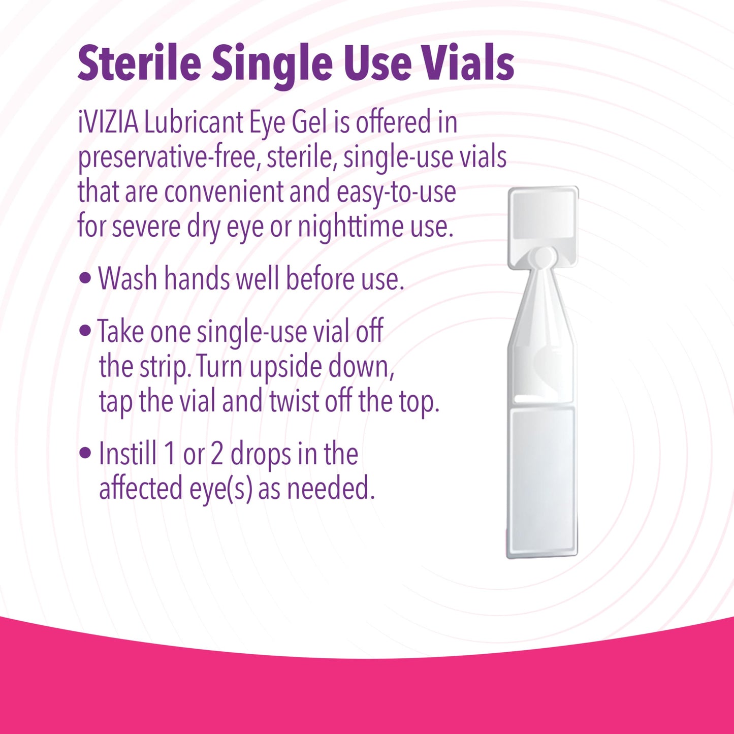 iVIZIA Lubricant Eye Gel for Severe & Nighttime Dry Eye Relief — Preservative-Free, Sterile, 30 Vials
