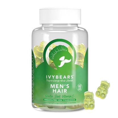 IvyBears Men’s Hair Vitamin Gummies – Anti-Hair-Loss & Anti-Shedding | Vegan Hair Growth