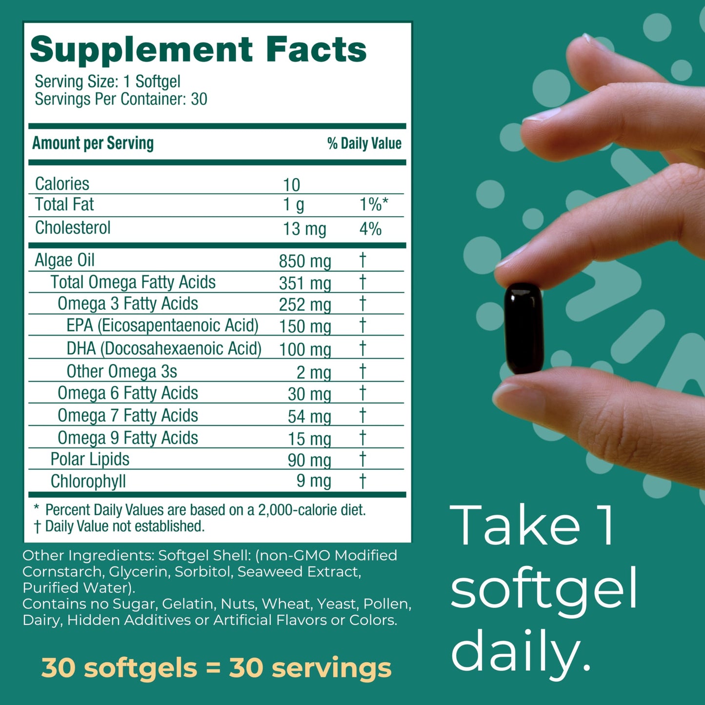 Iwi Omega-3 Vegan Algae Omega-3 - 30 Softgels | EPA + DHA