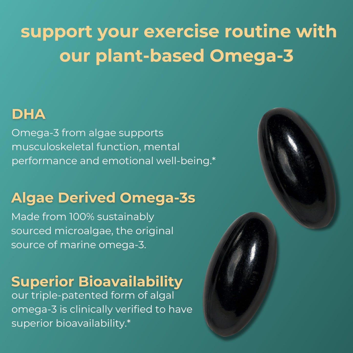 Iwi Omega-3 Sport: Plant-Based Algae DHA, 60 Softgels