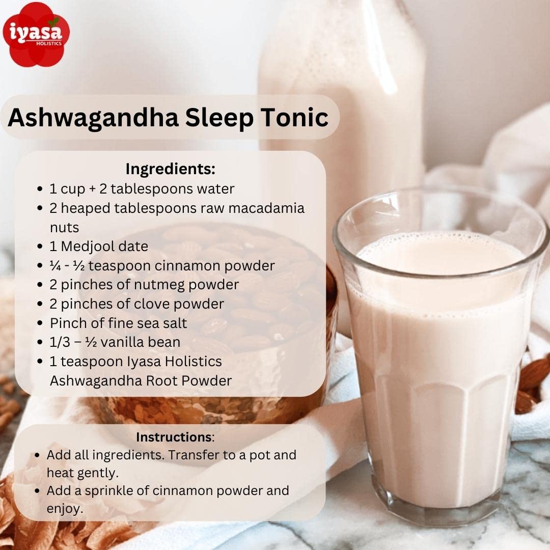 Iyasa Holistics Organic Ashwagandha Powder | Withania Somnifera, Raw Superfood & Workout Supplement