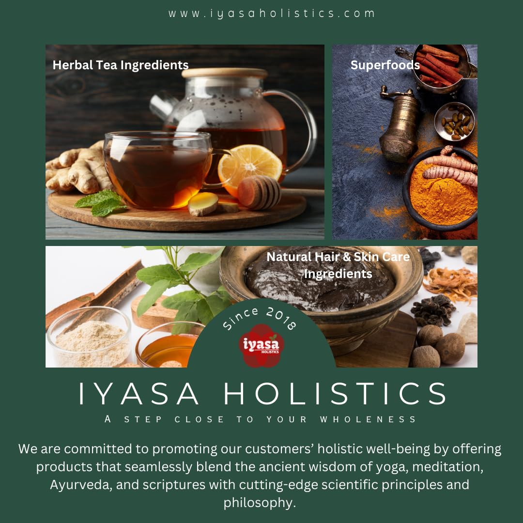 Iyasa Holistics Organic Licorice Root Powder (Mulethi) – Glycyrrhiza glabra, 16 oz