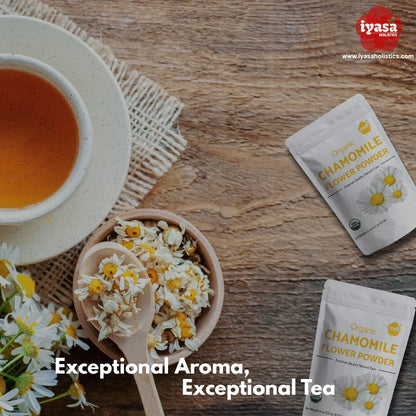 Iyasa Organic Chamomile Powder – Food Grade, 8 oz (223 g)