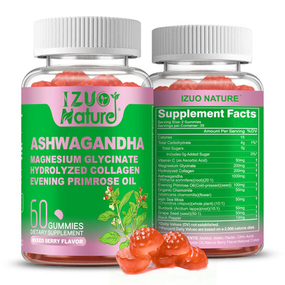IZUO NATURE Ashwagandha Gummies for Women – Stress Relief