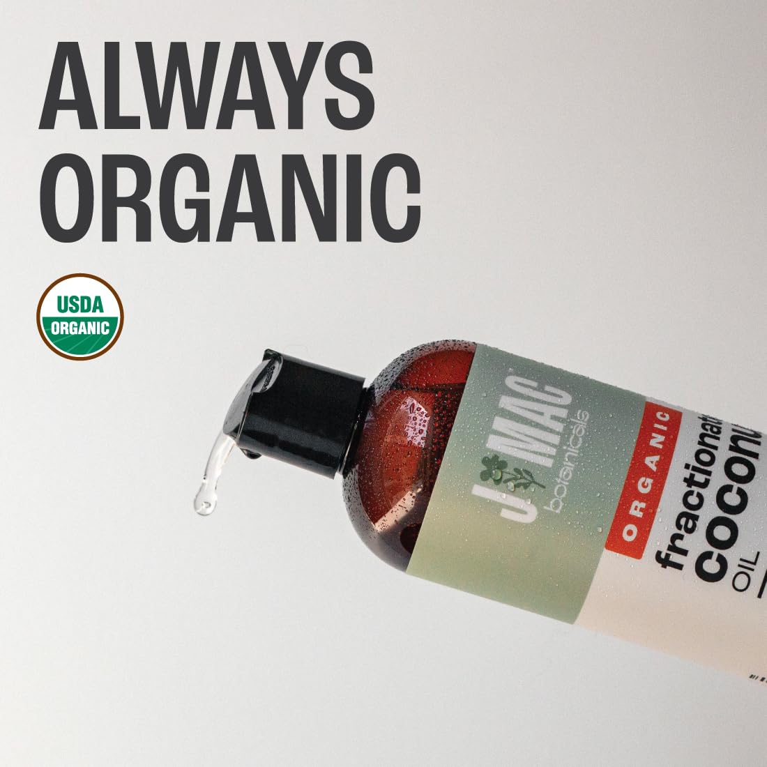 J Mac Botanicals Organic Fractionated Coconut Oil – 32 oz (2x16 oz) Carrier Oil