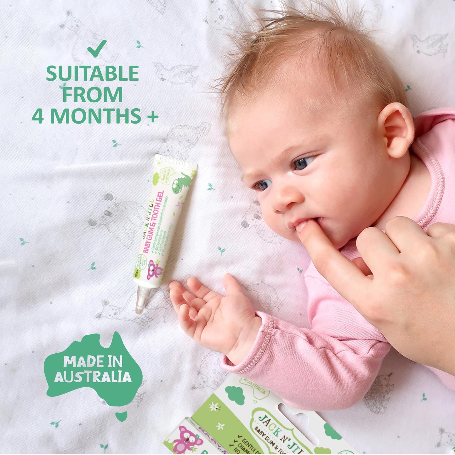 Jack N' Jill Baby Gum & Tooth Gel – Natural Teething Relief for Babies 4 Months+ | Chamomile & Calendula | 15 g