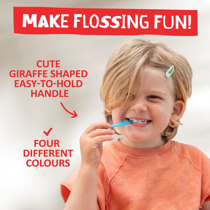 Jack N' Jill Fairy Floss Dental Flossers for Kids - Corn Handles, Vegan, 30 Flossers